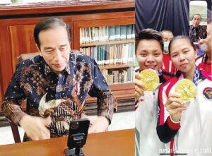 Taklukan Ganda Putri China, Greysia dan Apriyani Raih Emas Olimpiade Tokyo 2 Jo2kowi Video Call