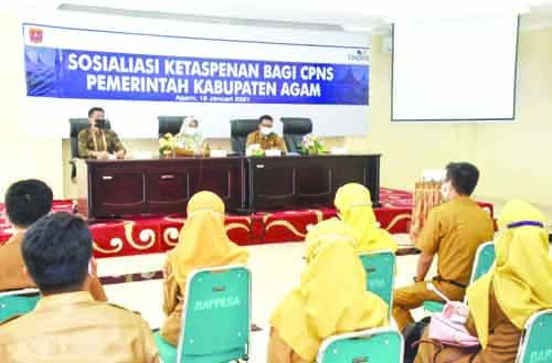SOSIALISASI— CPNS Agam mengikuti sosialisasi Ketaspenan.