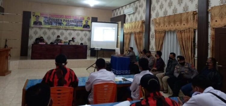 Polres Pasaman saat menggelar press conference akhir tahun 2020.