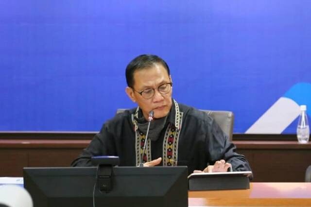 BERI KETERANGAN— Kepala BPS Suhariyanto memberikan keterangan dalam suatu kegiatan.