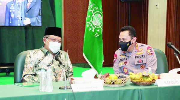 PERTEMUAN—Kapolri Jenderal Listyo Sigit Prabowo dan Ketua Umum PBNU Kiai Said saat pertemuan baru baru ini.