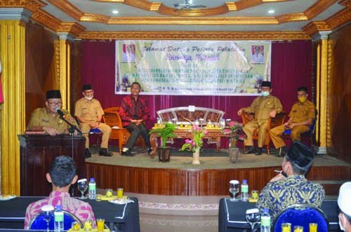 PELATIHAN—Bupati Agam Andri Warman membuka pelatihan remaja masjid untuk meningkatkan kapabilitas remaja masjid.