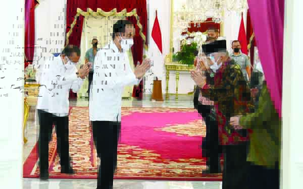 BERTEMU—Tim Pengawal Peristiwa Pembunuhan (TP3) enam Laskar FPI bertatap muka dengan Presiden Joko Widodo di Istana Kepresidenan, Jakarta Pusat, Selasa (9./3) lalu.