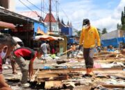 Menjelang Pasar Rakyat Diresmikan Presiden, Pasar Penampungan Dibongkar