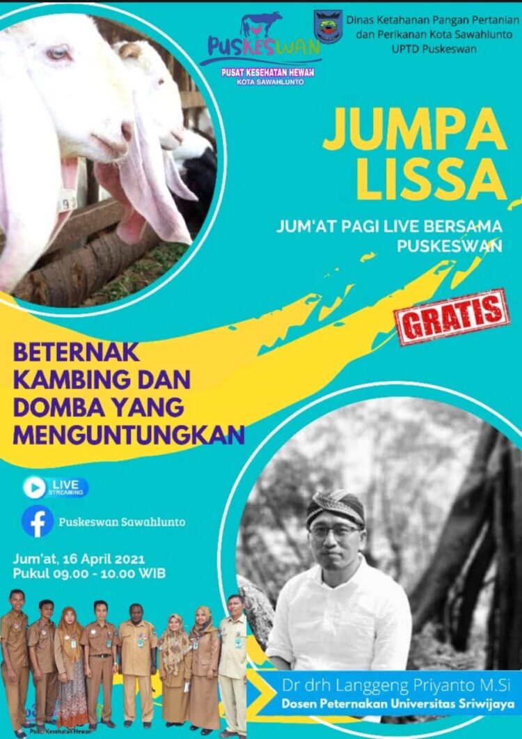 JUMPA LISSA—UPTD Puskeswan gandeng Unsri Palembang gelar Jumpa Lissa, yang bertemakan Berternak Kambing dan Domba yang menguntungkan.