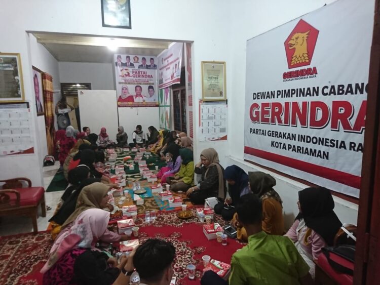 Pengurus Dewan Pimpinan Cabang  (DPC) Partai Gerindra Kota Pariaman  menggelar buka puasa bersama sebagai upaya meningkatkan silaturahmi antarkader, Kamis (7/5).