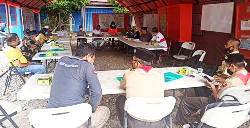 Bupati Dukung Pembentukan Forum Pengurangan Risiko Bencana di Limapuluh Kota 1 RAPAT— Bupati Limapuluh Kota, Safarudin dt. Bandaro Rajo saat pimpin rapat, kemarin.