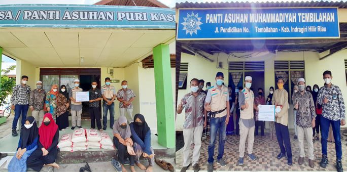 Sebagai ungkapan rasa syukur atas beroperasinya Transmisi Line (T/L) SUTT 150 kV Rengat-Tembilahan, PT PLN Persero Unit Induk Pembangunan (UIP) Sumatera Bagian Tengah (Sumbagteng) melalui Yayasan Baitul Maal (YBM PLN ) melaksanakan kunjungan ke Panti Asuhan dan Pondok Pesantren, Jum'at (25/06/2021).