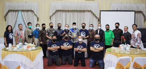 Wakil Bupati Pasaman Sabar AS usai melaksanakan diskusi bersama pelaku usaha wisata di Pasaman.