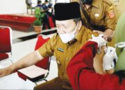 Bupati dan Wabup Agam Disuntik Vaksin Dosis Pertama