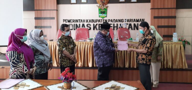 TENAGA NSI— Bupati Padangpariaman Suhatri  Bur menerima kunjungan tenaga NSI.