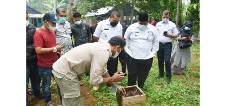 Wakil Gubernur Sumatra Barat, Audy Joinaldi bersama Bupati Padangpariaman Suhatri Bur meninjau budidaya lebah madu Trigona SP.