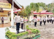 Hari Pertama Bertugas, Kapolres Langsung Pimpin Sertijab di lingkungan Pol­res Sa­wah­lunto