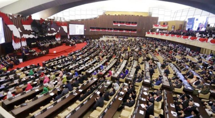 Sidang— Suasana Sidang Tahunan MPR di Kompleks Parlemen, Senayan, Jakarta.
