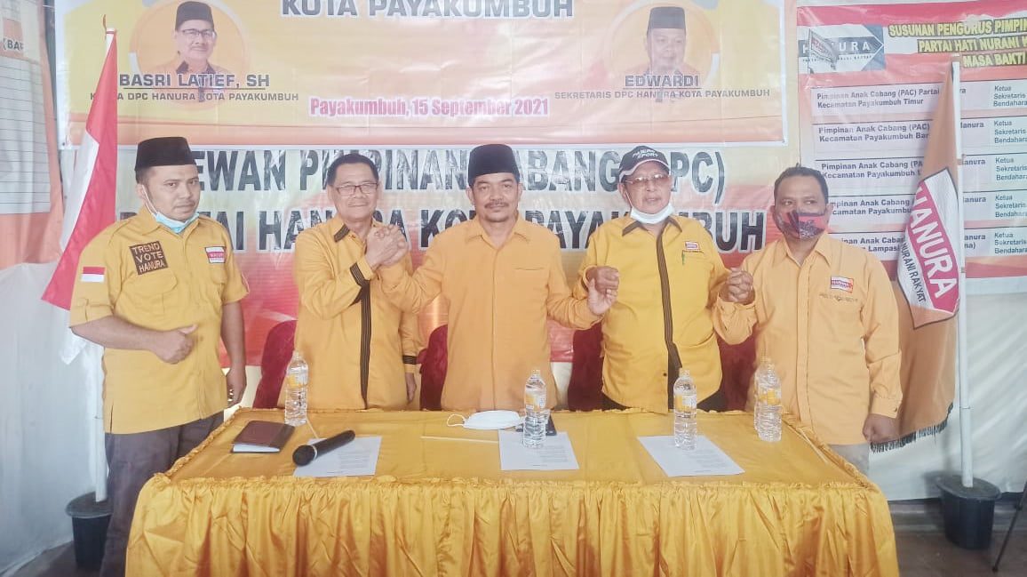Basri Latief Terpilih Secara Aklamasi Pimpin DPC Partai Hanura Payakumbuh