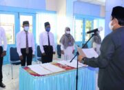 Targetkan Pelayanan Optimal, Dirut Perumda Air Minum Tirta Sanjung Buana Kabu­paten Sijunjung Lantik 4 Pejabat Baru