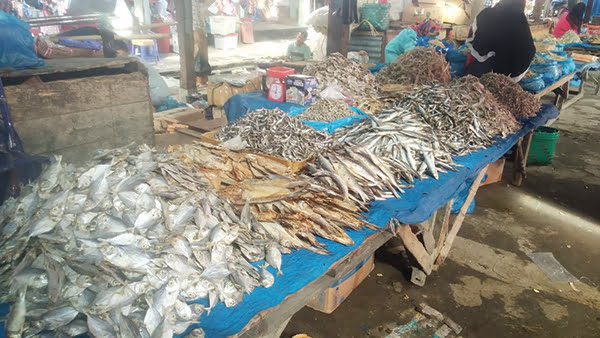 Gelombang Tinggi Harga Ikan Kering di Pasar Tiku Naik