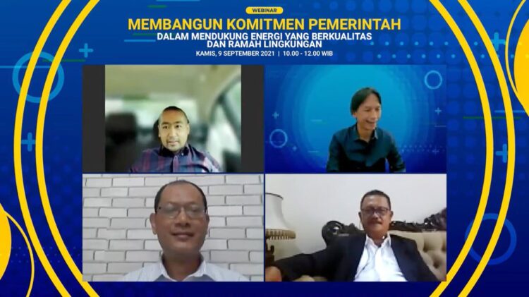 WEBINAR-Wagub Sumbar Audy Joinaldy menjadi pembicara dalam webinar bertema Membangun Komitmen Pemerintah Dalam Mendukung Energi Yang Berkualitas dan Ramah Lingkungan secara virtual.