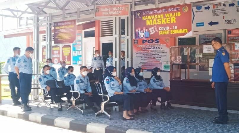 Sosialisasi oleh petugas Damkar di Lapas kelas II Solok.