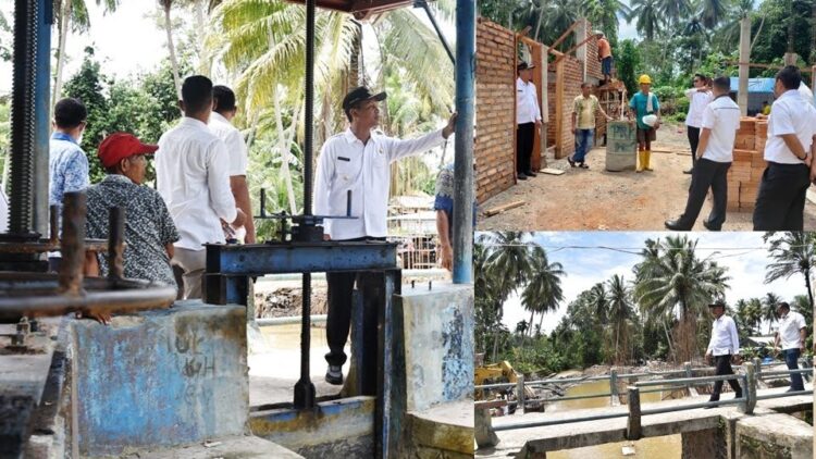 TINJAU—Wako Genius Umar tinjau pembangunan proyek desa.