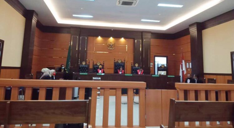 TIPIKOR— Sidang dugaan kasus tindak pidana korupsi terhadap dana desa, yang menjerat perangkat desa digelar secara virtual di Pengadilan Tindak Pidana Korupsi (Tipikor) pada Pengadilan Negeri Kelas IA Padang. 