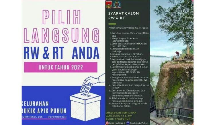 PEMILIHAN— Terobosan baru, Kelurahan Bukik Apik Puhun yang menggelar pemilihan ketua RT-RW  ala Pilkada.
