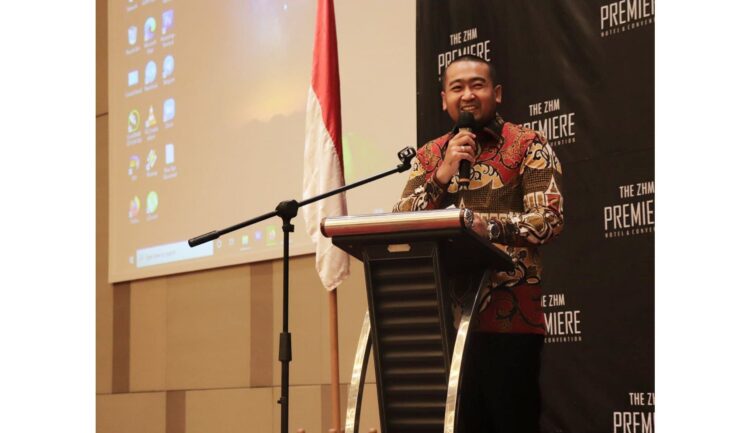 SAMBUTAN— Wakil Gubernur Sumatera Barat Audy Joinaldy beri sambutan.