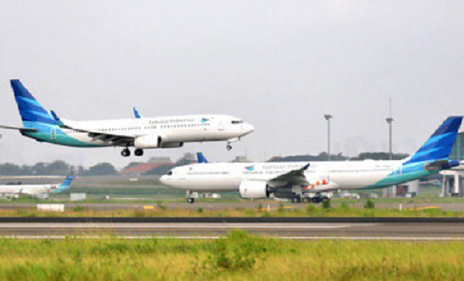 Pesawat Garuda Indonesia.