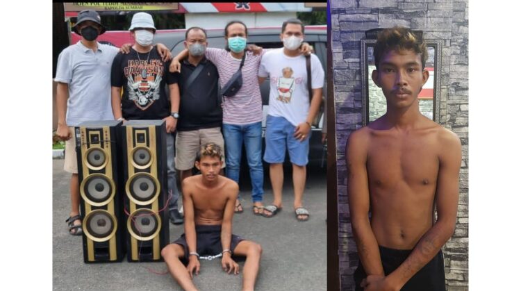 PENCURI DI WARUNG—Muhammad Nofri Rahman (20), seorang nelayan warga Jalan Pasi Sebelah RT 03, RW 03, Kelurahan Pasia Nan Tigo, Kecamatan Koto Tangah ditangkap polisi di tengah laut karena mencuri di sebuah warung.