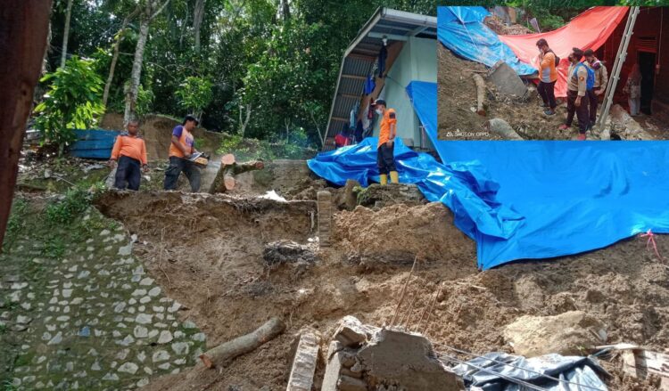 Hujan Deras, Satu Rumah Tertimbun Longsor di Dusun Pasar Usang 1 LONGSOR— Proses evakuasi dan penanganan bencana longsor yang menimbun rumah warga di Desa Silungkang Tigo Dusun, Kecamatan Silungkang.
