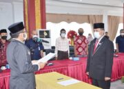 Wako Hendri Septa Lantik Arfian jadi Dewas Perumda AM Padang, Hendra Pebrizal: Perumda dan Pemko Selalu Bersinergi