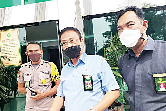TEMUI—Humas Pengadilan Negeri Jakarta Barat Eko Aryanto saat ditemui di Pengadilan Negeri Jakarta Barat, Rabu (26/1).