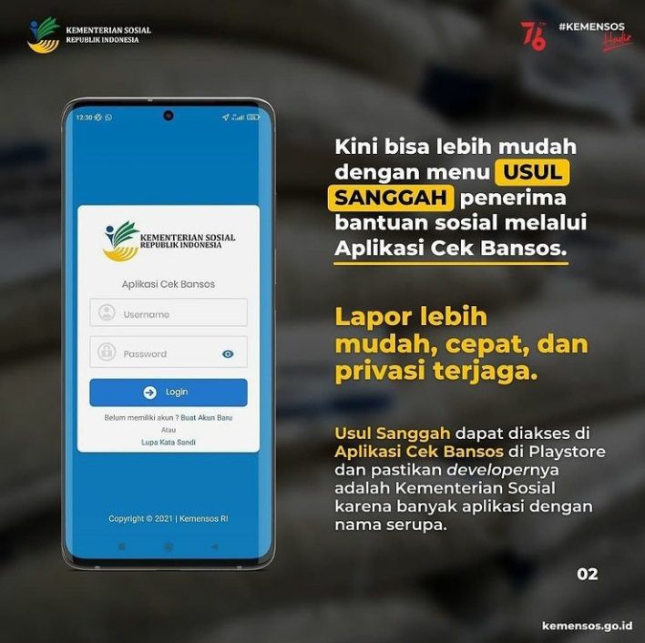 Aplikasi Cek Bansos Kemensos RI, Permudah Masyarakat Lakukan Sanggahan 1 Aplikasi Cek Bansos Kemensos RI