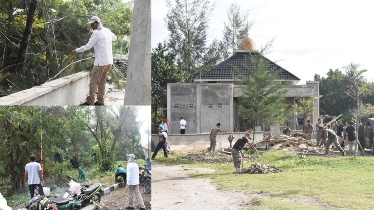 GORO— Wali Kota Pariaman H Genius Umar  dalam rangkaian gotong royong bersama ASN.