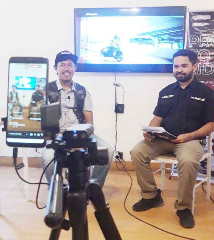 NGOPREK— Ngobrol Online Seputar Komunitas (Ngoprek) yang disiarkan secara langsung melalui media sosial Instagram @hondamenaraagung.