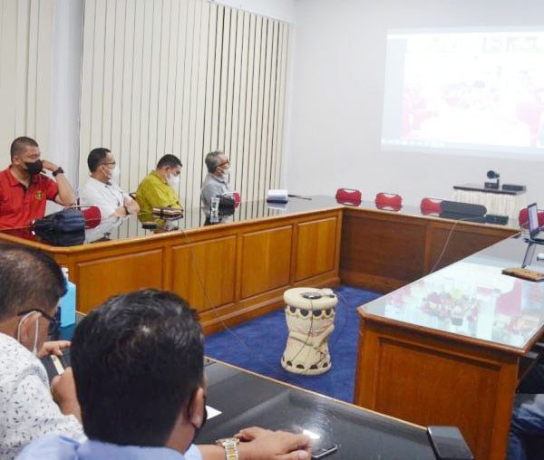 Pemerintah Kabupaten (Pemkab) Agam mengikuti rapat virtual percepatan pemulihan pasca bencana gempa bumi Pasaman dan Pasaman Barat, Senin malam (28/2).