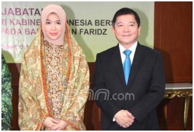 Suharso Monoarfa dan istrinya, Nurhayati Effendi.