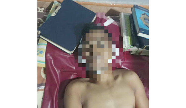 TERSANGKA MENINGGAL— Tersangka GA (34) yang terlibat kasus ekspolitasi anak meninggal dunia setelah lakukan penyerangan kepada Polisi saat dilakukan penangkapan.