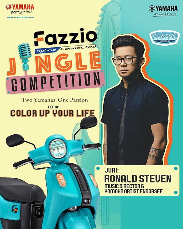 FAZZIO JINGLE COMPETITION-Yamaha mengadakan Fazzio Jingle Competition yang akan berlangsung tanggal 9 Maret – 10 Juni 2022.