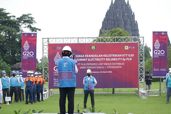 PT PLN (Persero) berkomitmen menjamin keandalan pasokan listrik tanpa padam atau zero down time pada gelaran Energy Transition Working Group (ETWG) G20 di wilayah Jawa Tengah dan Daerah Istimewa Yogyakarta (DIY) pada bulan Maret-Juli 2022.