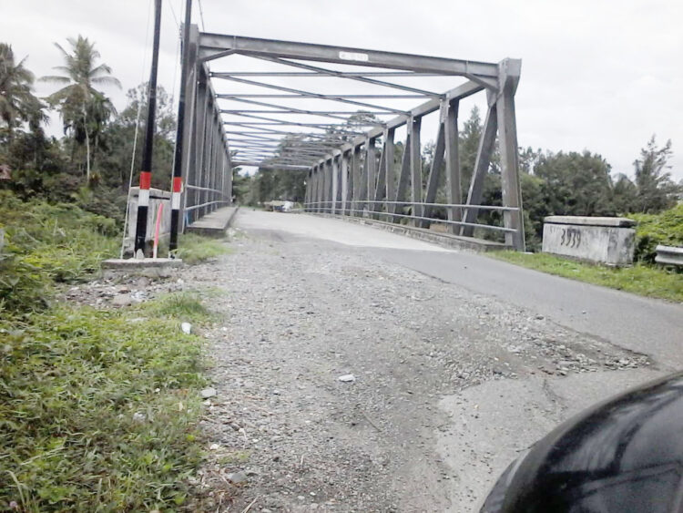BUTUH PENGASPALAN— Jembatan Tandikek butuh pengaspalan secepatnya karena kondisi berlubang.