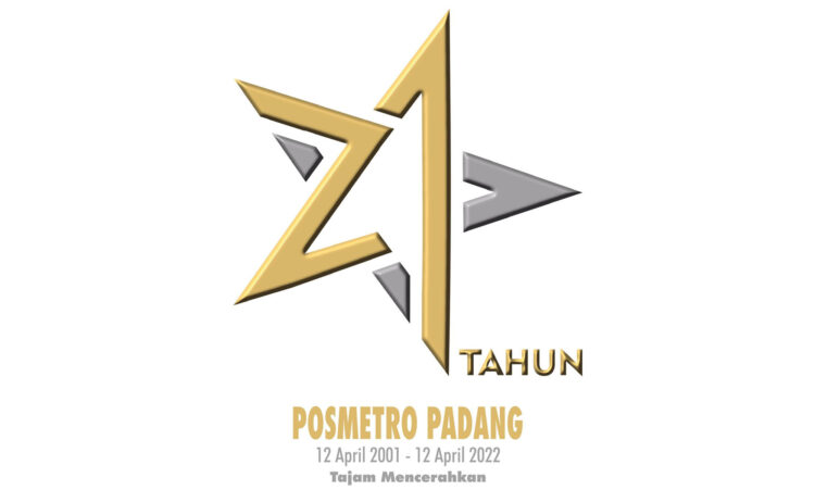 Logo HUT Posmetro Padang ke 21