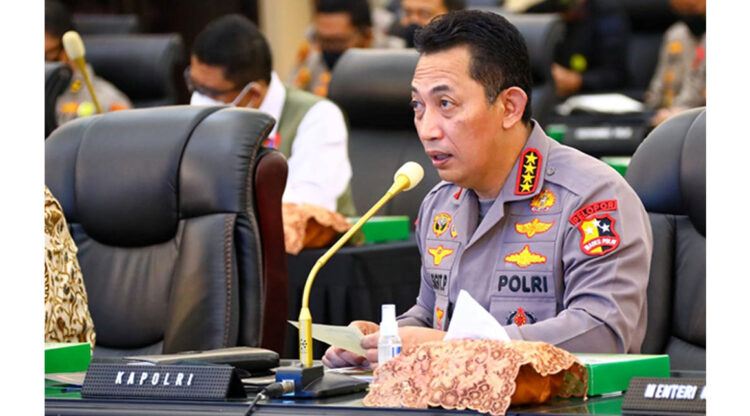 RAKOR— Kapolri Jenderal Listyo Sigit Prabowo saat rapat koordinasi lintas sektoral.