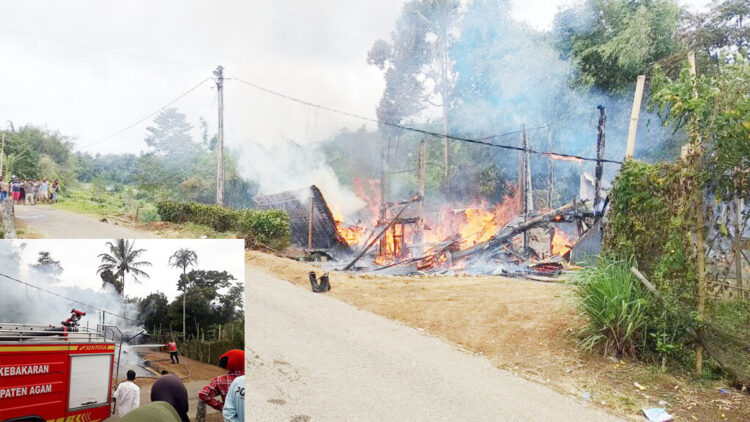 KEBAKRAN— 
Kondisi rumah dan 
tempat usaha 
pengolahan stroberi 
di Koto Marapak, Jorong 
Lasi Tuo, Nagari Lasi, 
Kecamatan Canduang, Agam.