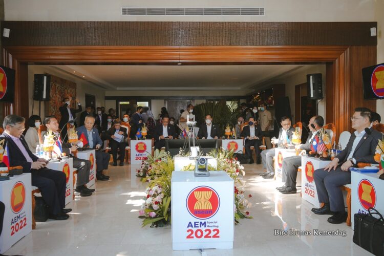 Menteri Perdagangan RI, Muhammad Lutfi menggelar Pertemuan Khusus Para Menteri Ekonomi ASEAN (ASEAN Economic Ministers Special Meeting) yang dilaksanakan di Bali, Rabu (18 Mei). Pertemuan ini diinisiasi bukan oleh negara pimpinan ASEAN yang saat ini dipegang Kamboja, melainkan atas inisiatif Mendag Lutfi.