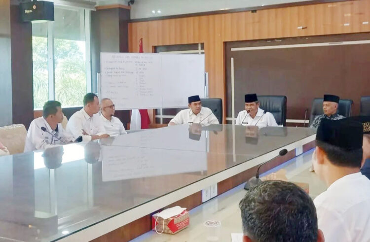 PERSIAPAN MTQ— Pemko melakukan rapat pembahasan MTQ ke- 40 tingkat Kota Bukittinggi yang dilaksanakan 21 Mei 2022.