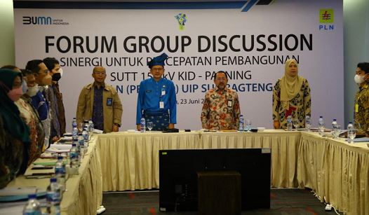 PLN UIP SUMBAGTENG melaksanakan FGD dengan Pemko Dumai dan Pemkab Bengkalis untuk mempercepat PSN SUTT 150 kV KID - Pakning