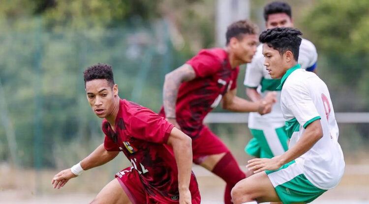 LAWAN  VENEZUELA—Timnas Indonesia U 19 saat menghadapi Venezuela pada turnamen Toulon Cup 2022.