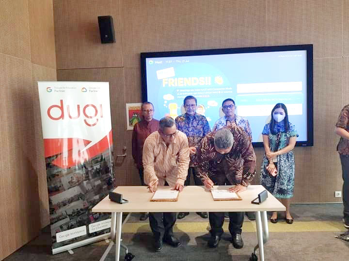 Penandatangan MoU dengan google