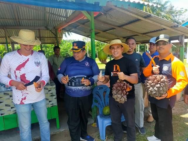 GREEN TALAO PARK—Bupati Padangpariaman Suhatri Bur saat berada di lokasi Green Talao Park.